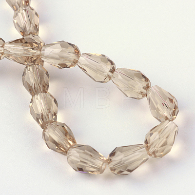 Transparent Glass Bead Strands GLAA-R024-6x8mm-05-1
