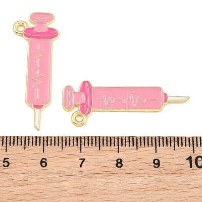 Medical Theme Alloy Enamel Pendants AL-CBA2919-03G-04B-1