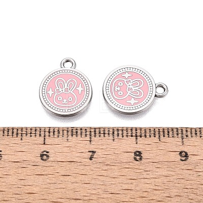 Rack Plating Alloy Enamel Pendants ENAM-N070-01C-02P-02-1