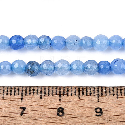 Dyed Natural White Jade Beads Strands X-G-T139-4mm-60-16-1