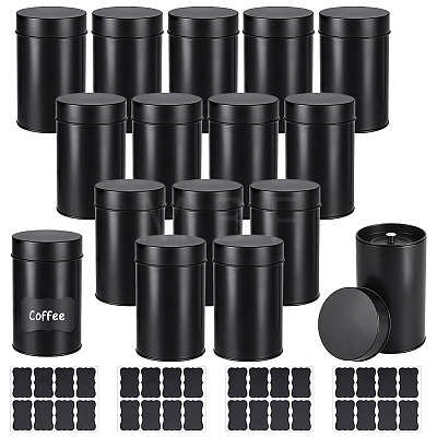 16Pcs Tinplate Tea Sealed Storage Boxes with Lid CON-WA0001-29-1