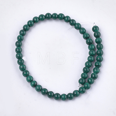 Natural Malachite Beads Strands G-S333-4mm-028-1