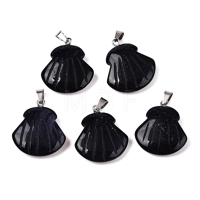 Synthetic Blue Goldstone Pendants G-T138-208K-1