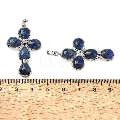 Dyed Natural Lapis Lazuli Pendants GG-CBA9F30-02P-17-1