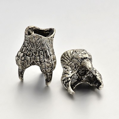 Brass Animal Claw Bead Caps KK-E639-10-1