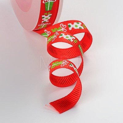 Christmas Theme Polyester Ribbons SRIB-L031-009-01-1