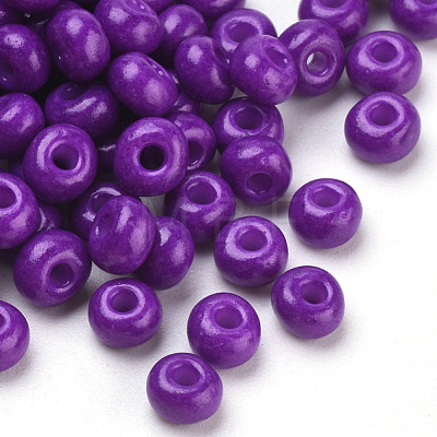 Baking Paint Glass Seed Beads SEED-Q025-4mm-M15-1