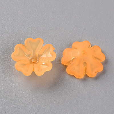 Transparent Frosted Acrylic Bead Caps MACR-S371-04A-724-1