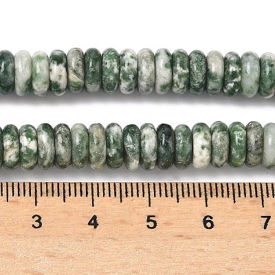 Natural Green Spot Jasper Beads Strands G-G329-A01-3x8mm-1