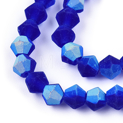 Imitate Austrian Crystal Bicone Frosted Glass Beads Strands EGLA-A039-T4mm-MB06-1