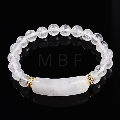 Natural Quartz Crystal Beads Stretch Bracelets BJEW-T022-04P-1