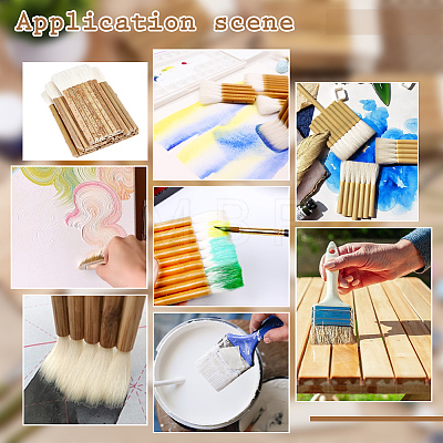 15Pcs 3 Styles Bamboo Handle Wool Paint Brush TOOL-OC0002-21-1