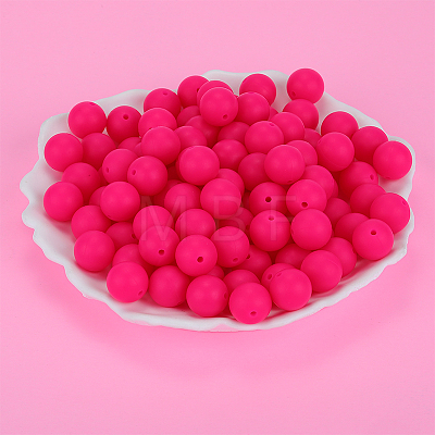 Round Silicone Focal Beads SI-JX0046A-18-1