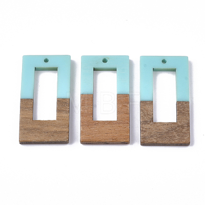 Resin & Walnut Wood Pendants RESI-S358-26B-1