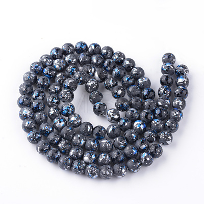 Baking Paint Glass Bead Strands X-DGLA-S112-10mm-D21-1
