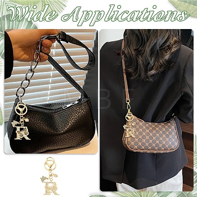 Alloy Rhinestone & Iron Keychain KEYC-YW00279-03-1