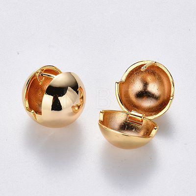 Brass Ball Clip-on Earrings KK-T049-22G-NF-1