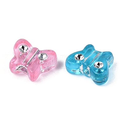 Plastic Butterfly Beads KY-Q002-06-1