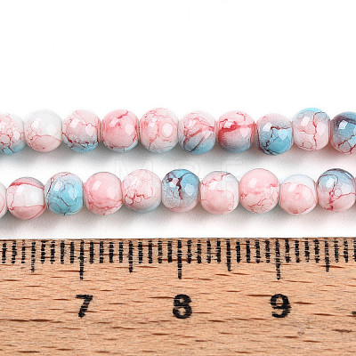 Baking Paint Glass Beads Strands DGLA-N003-4mm-C03-1