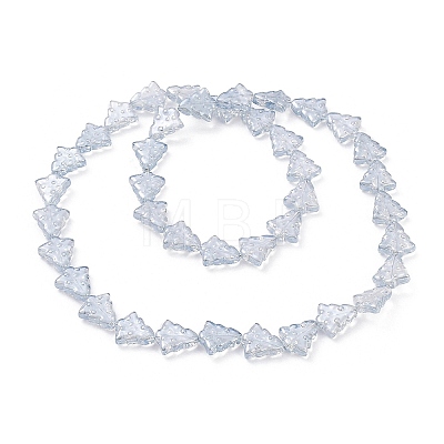 Transparent Electroplate Glass Beads Strands EGLA-C002-PL01-1