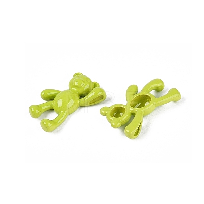 Spray Painted Alloy Pendants PALLOY-Q466-02B-1