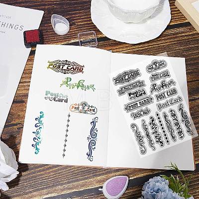 PVC Plastic Clear Stamps DIY-WH20051-009-1