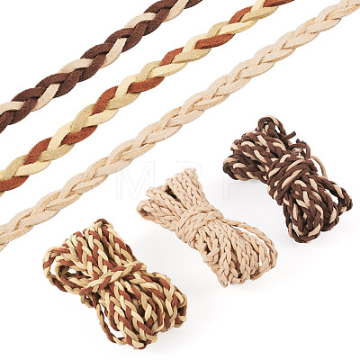7.5 Yards 3 Colors  Braided Flat Faux Suede Cord LW-TA0001-04-1