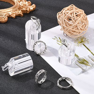 Jewelry Finger Rings Holders Organic Glass Ring Display Stand Sets RDIS-A002-01B-1