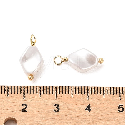 ABS Plastic Imitation Pearl Pendants KK-M266-32G-1