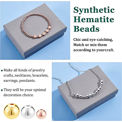 9 Styles Electroplate Non-magnetic Synthetic Hematite Beads Strands G-BC0001-43-1