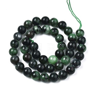 Natural Ruby in Zoisite Beads Strands G-Q961-16-8mm-1