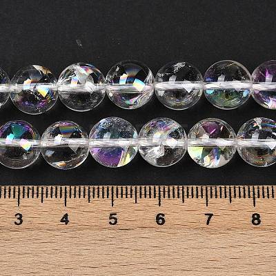 Electroplated Natural Quartz Crystal Beads Strands LS-G-K285-09-10mm-02-1