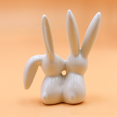 Porcelain Rabbit Sculpture Display Decorations PW-WG617B0-01-1