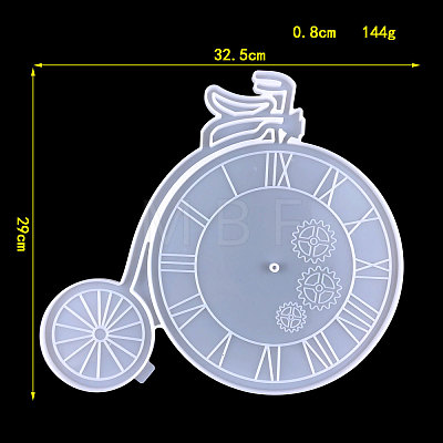 Penny Farthing Clock Wall Decoration Food Grade Silicone Molds SIMO-PW0001-415A-1