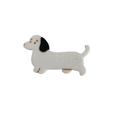 Dog Cellulose Acetate(Resin) Alligator Hair Clips PW-WG0720E-01-1