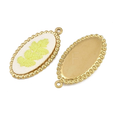 304 Stainless Steel & Embroidered Pendants SA-CBA1ED9-10G-1