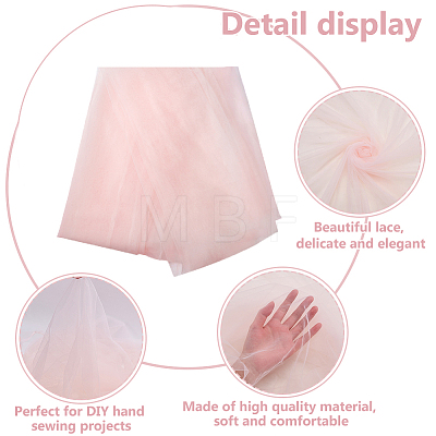 Nylon Mesh Lace Fabric SENE-WH0003-01-1