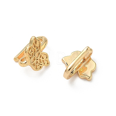 Brass Hoop Clasps KK-Z136-57A-G-1