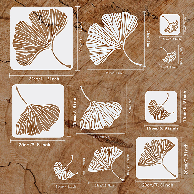 5Pcs 5 Styles Autumn PET Hollow Out Drawing Painting Stencils DIY-WH0394-0085-1