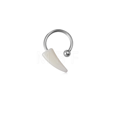 Acrylic Tusk 316L Surgical Stainless Steel Horseshoe Barbell Lip Rings FS-WG3DDAE-02-1