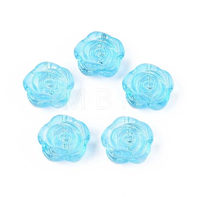 Baking Paint Transparent Glass Beads DGLA-N018-01C-1