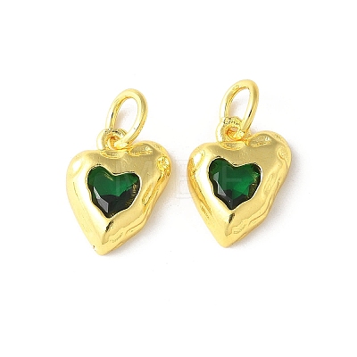 Brass Micro Pave Cubic Zirconia Pendants KK-U067-10G-07-1