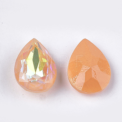 Pointed Back Resin Rhinestone Cabochons CRES-S380-10x14mm-C02-1
