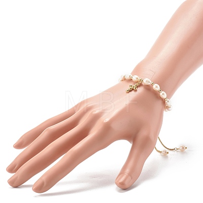 Adjustable Natural Pearl Beads Slider Bracelets BJEW-JB06531-02-1