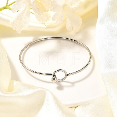 Tarnish Resistant 304 Stainless Steel Bangle BJEW-H530-01P-1