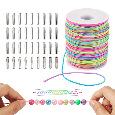 Craftdady 1 Roll Round Polyester Elastic Cord DIY-CD0001-47-1