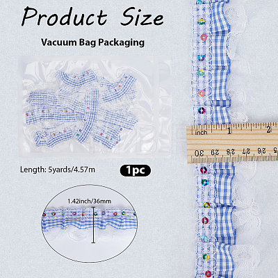 5Yards Polyester Lace Ribbon OCOR-GF0006-20A-1