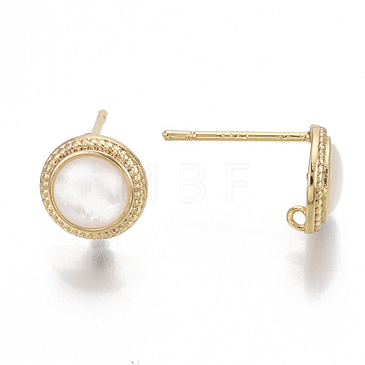Brass Earring Findings KK-S356-059-NF-1