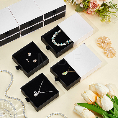 Cardboard Jewelry Set Packing Drawer Boxes CON-WH0115-43A-1