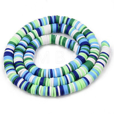 Handmade Polymer Clay Beads Strands CLAY-R089-6mm-106-1